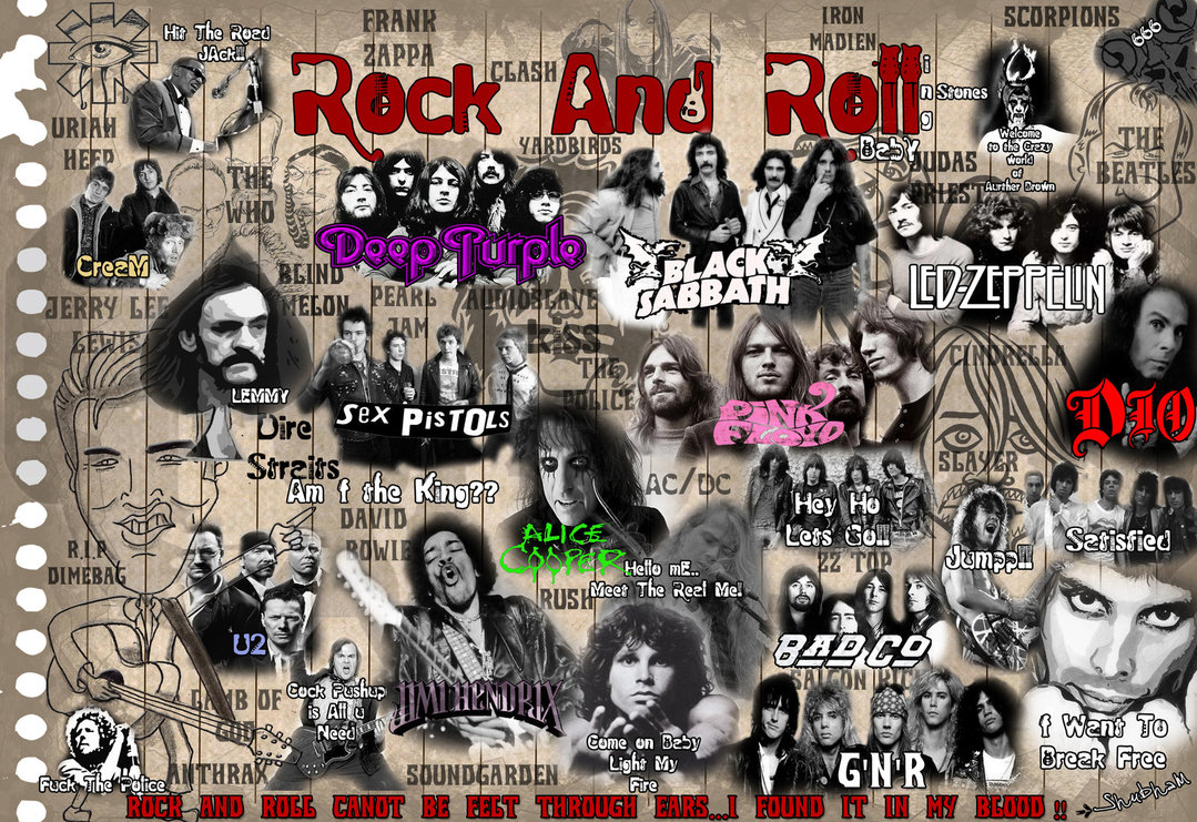 Коллаж на тему рок музыка