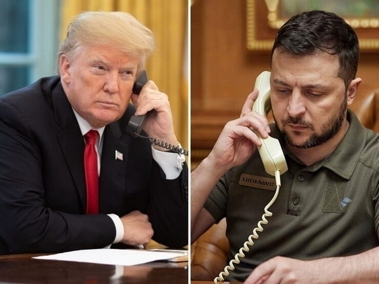 Трамп во время телефонного разговора с Зеленским Трамп во время телефонного разговора с Зеленским