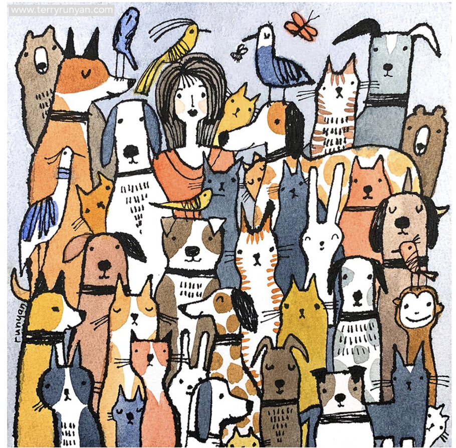 Фото Оранжевый диван и другие коты Терри Рунин