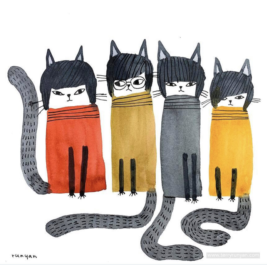 Картинки Оранжевый диван и другие коты Терри Рунин