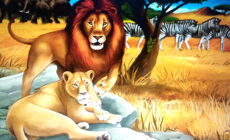 Фото Лев и Осёл