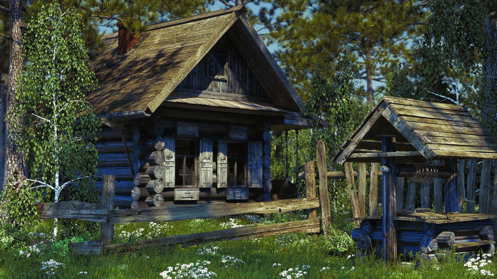 Старый дом и бабушка