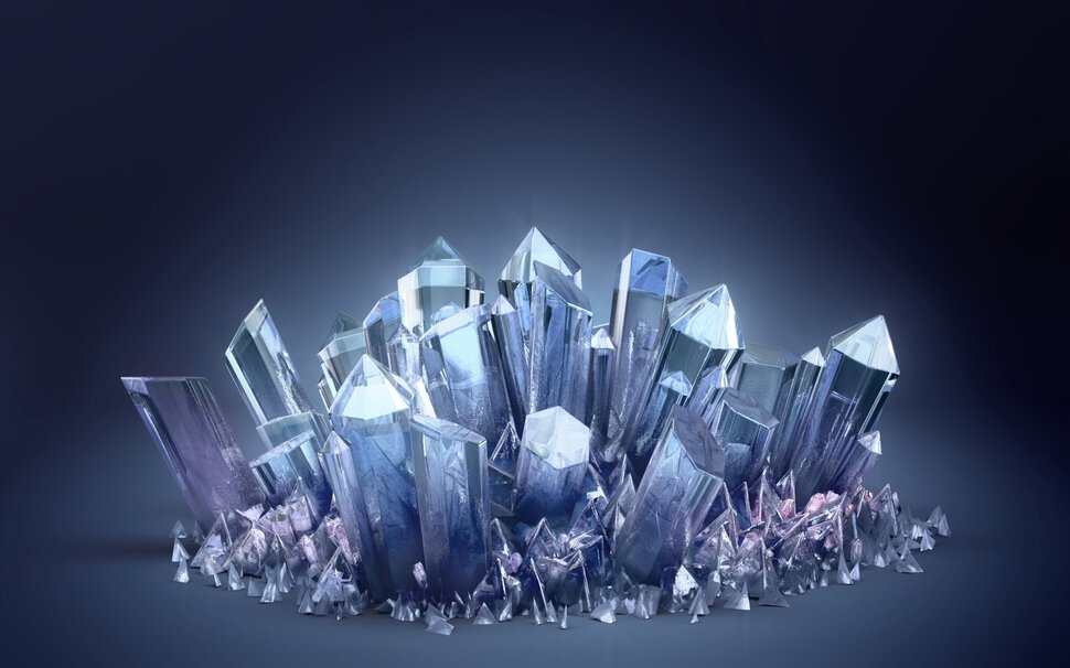 Фиолетовые кристаллы