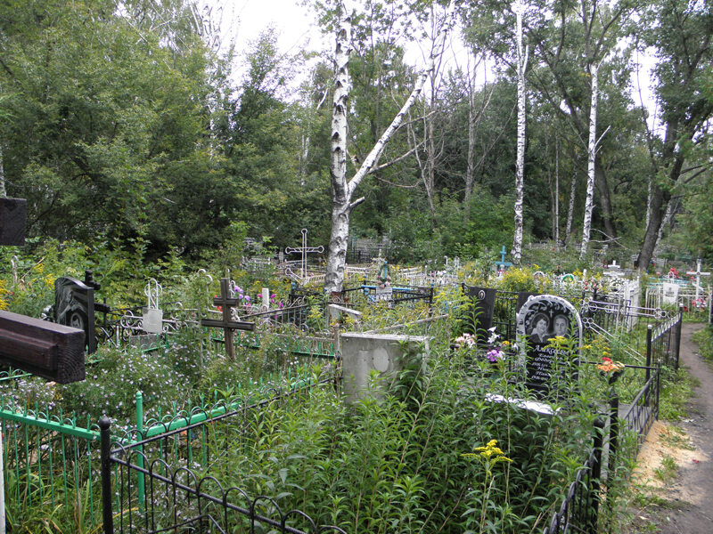 Кладбище. Могилы, гробы