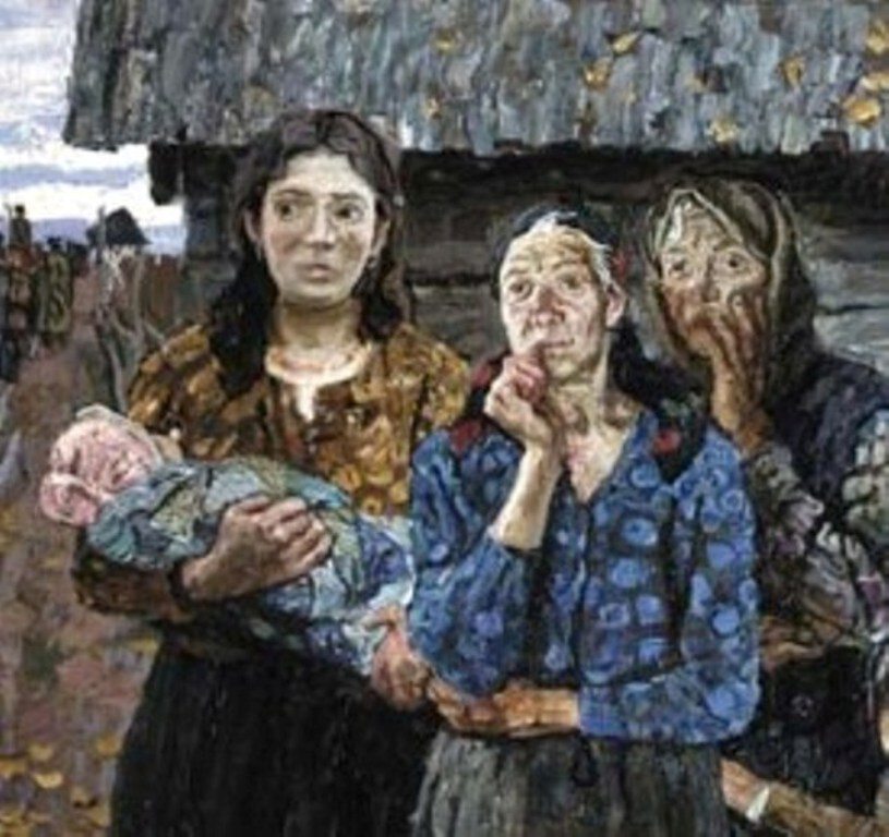 Три женщины и ребенок-калека
