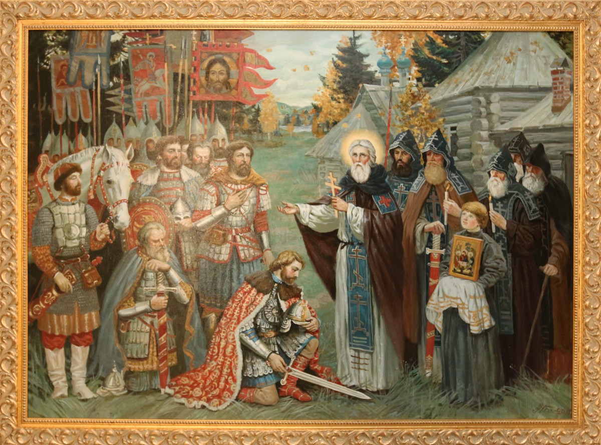 Дмитрия благословил на битву радонежский. Благословение Сергия Радонежского на Куликовскую битву.