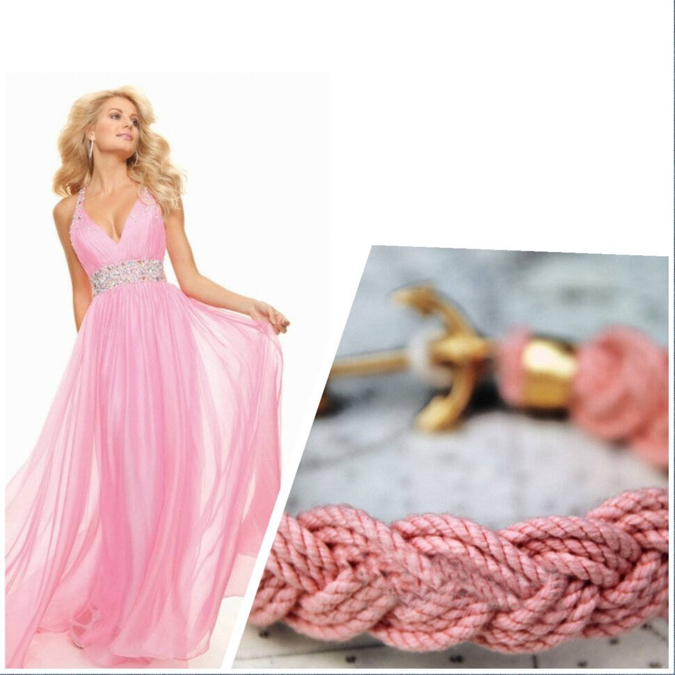 Платье, браслет, розовый