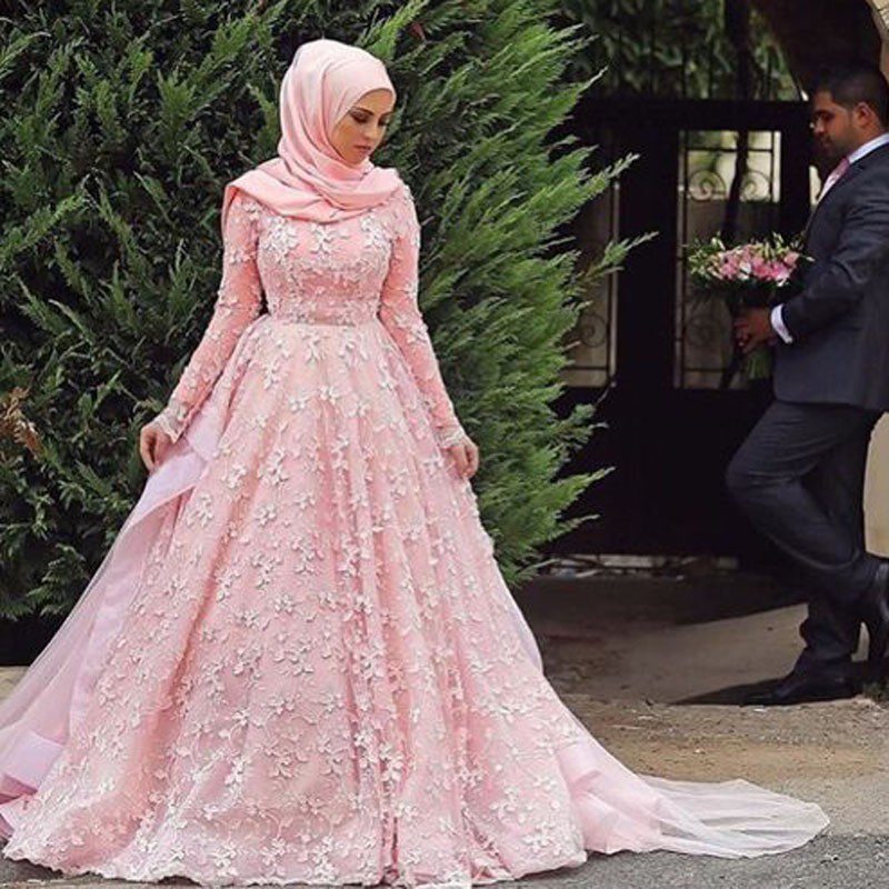 Свадьба, свадебное платье, мусульманин, хиджаб