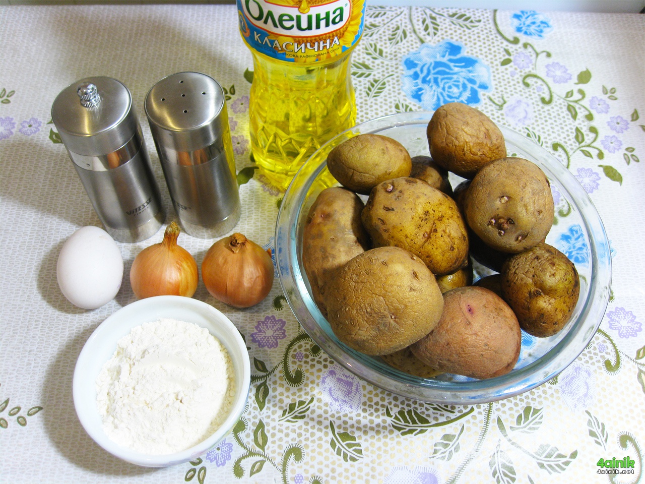 Ингредиенты для драников из картофеля