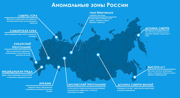 Карта аномальных зон