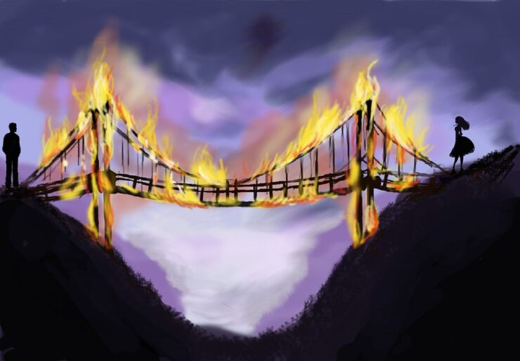 Ты сожгла меж нас мосты