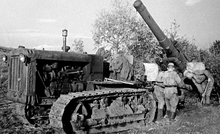 Трактор Сталинец, тягач тяжелой артиллерии в ВОВ