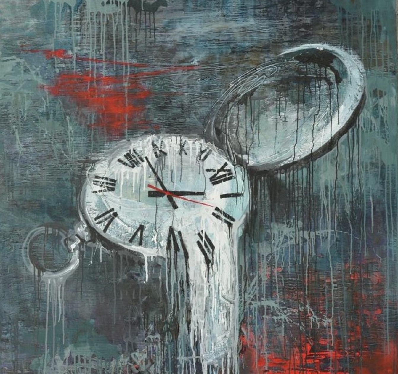 Время уходит все дальше. Часы в живописи. Часы в абстрактной живописи. Абстрактные картины с часами. Часы картины художников.