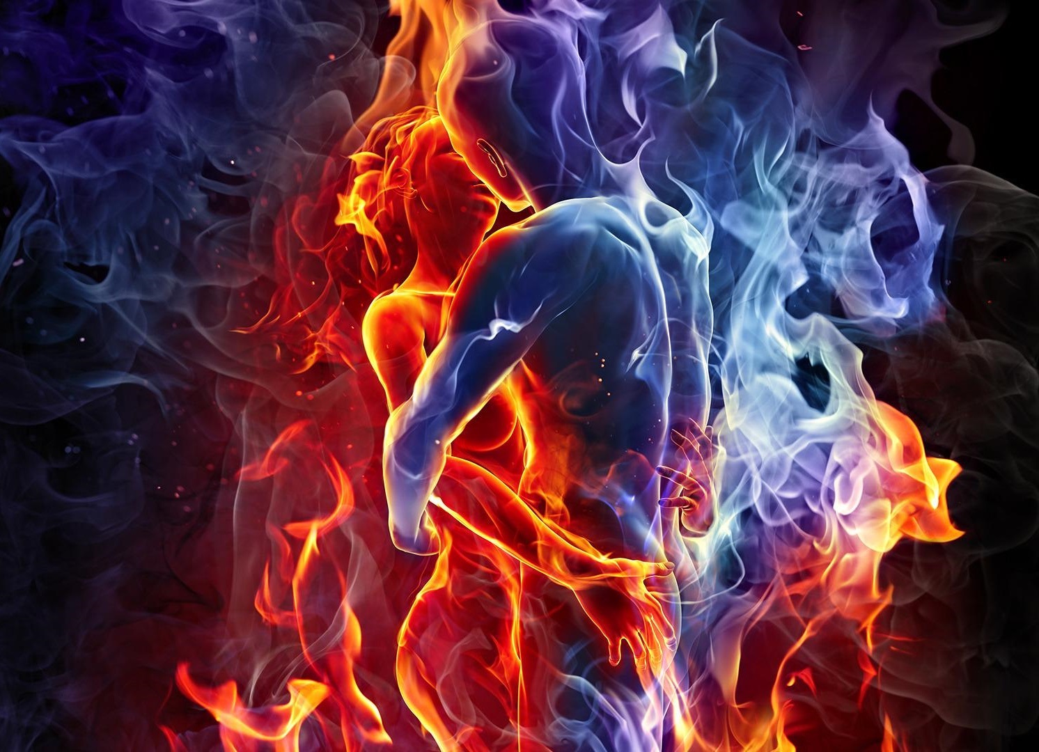 Человек огонь человек вода играть. Пламенная страсть. Страсть огонь. Лед и пламень. Мужчина и женщина в огне.
