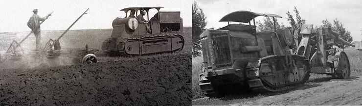 Первый советский гусеничный трактора Коммунар