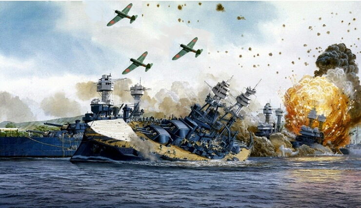 Удар Японцами по базе США 7 декабря 1941 г
