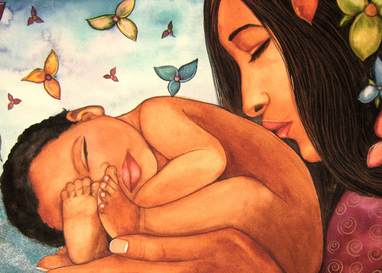 Карма родителей. Claudia Tremblay картины мать и дитя. Рождение ребенка арт. Любовь матери к ребенку. Живопись рождение дитя.